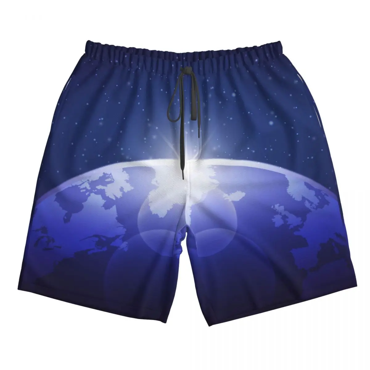 2022 Letní Pánské Plavky Šortky Noc Planetě Zemi Plážové oblečení Plavky Pánské Plavky4