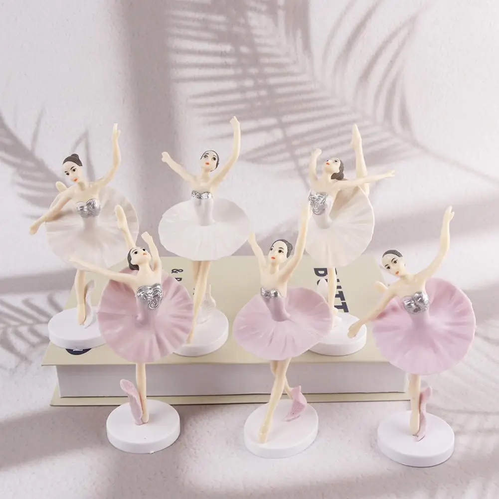3ks/Set Kreativní Dort Zavírače Jemné Zpracování Balet Dívka Ozdoby Realistický Vzhled Dort Dekorace0