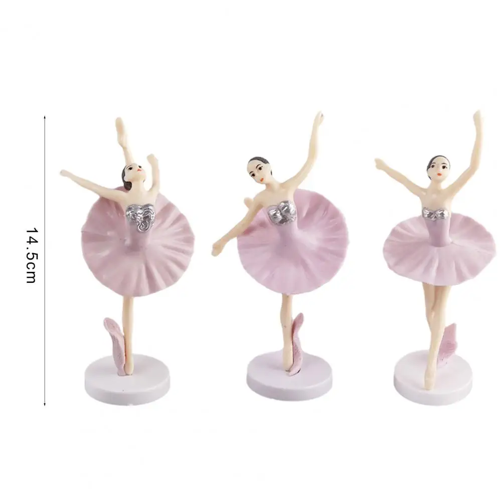 3ks/Set Kreativní Dort Zavírače Jemné Zpracování Balet Dívka Ozdoby Realistický Vzhled Dort Dekorace2