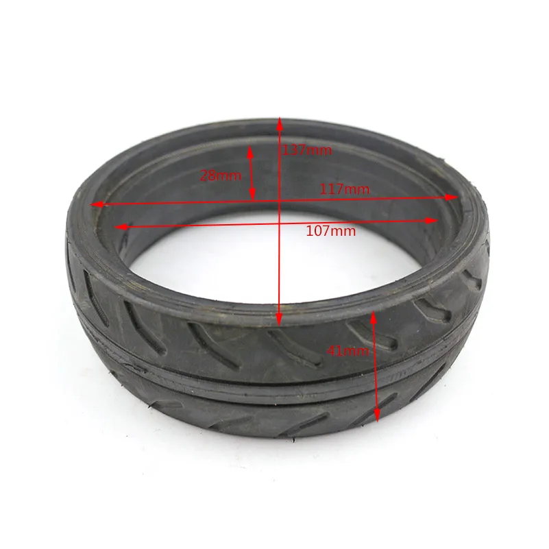 5 cm pevné pneumatiky pro vyvažování auto, elektrický skateboard vozík Vozík kočárek gumové pneumatiky1