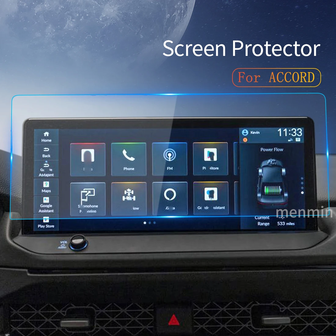 Auto Samolepka Screen Protector Carplay Pro HONDA Accord 2023 Zobrazení Tvrzeného Skla, Ochranný Film, Navigace, Auto Příslušenství0