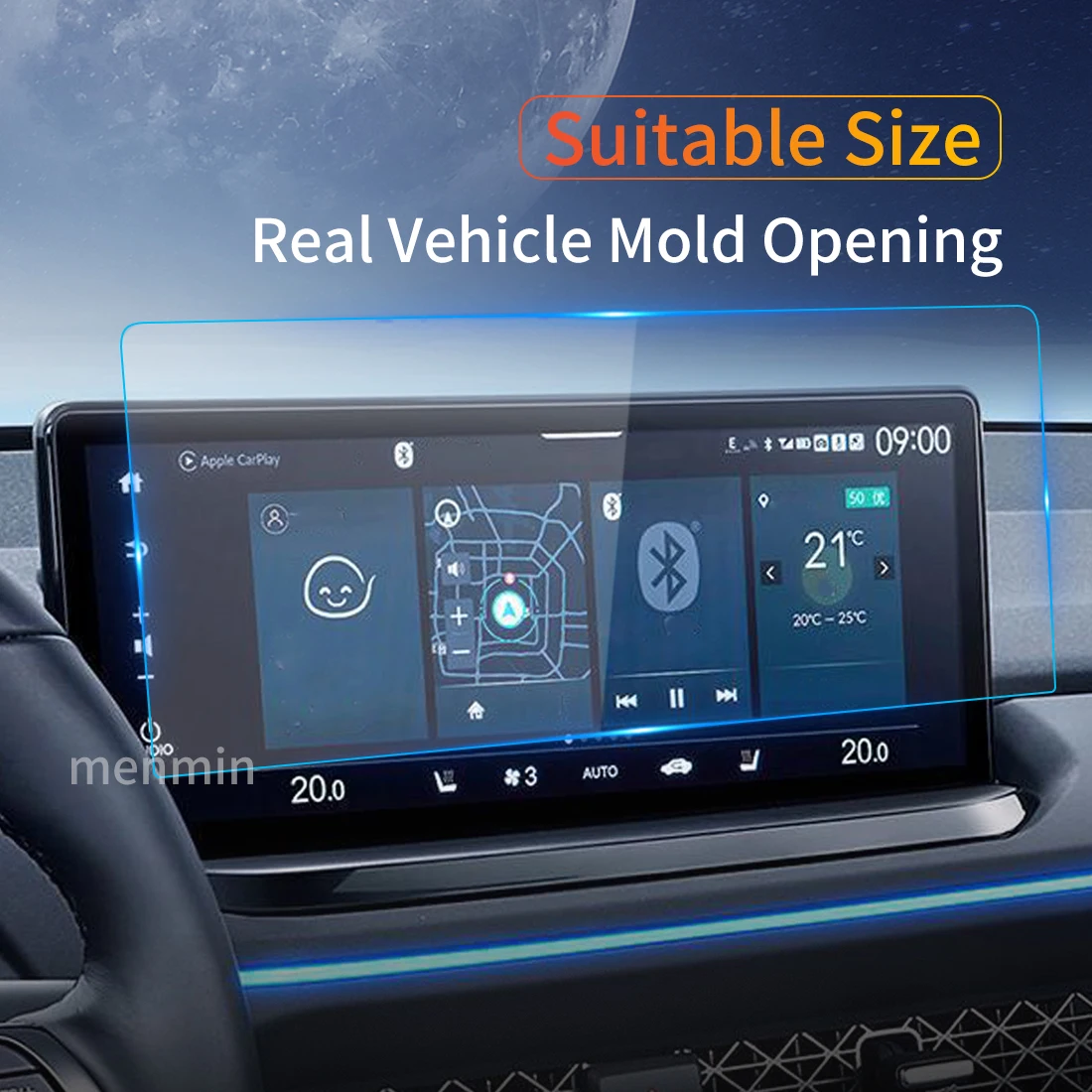 Auto Samolepka Screen Protector Carplay Pro HONDA Accord 2023 Zobrazení Tvrzeného Skla, Ochranný Film, Navigace, Auto Příslušenství4