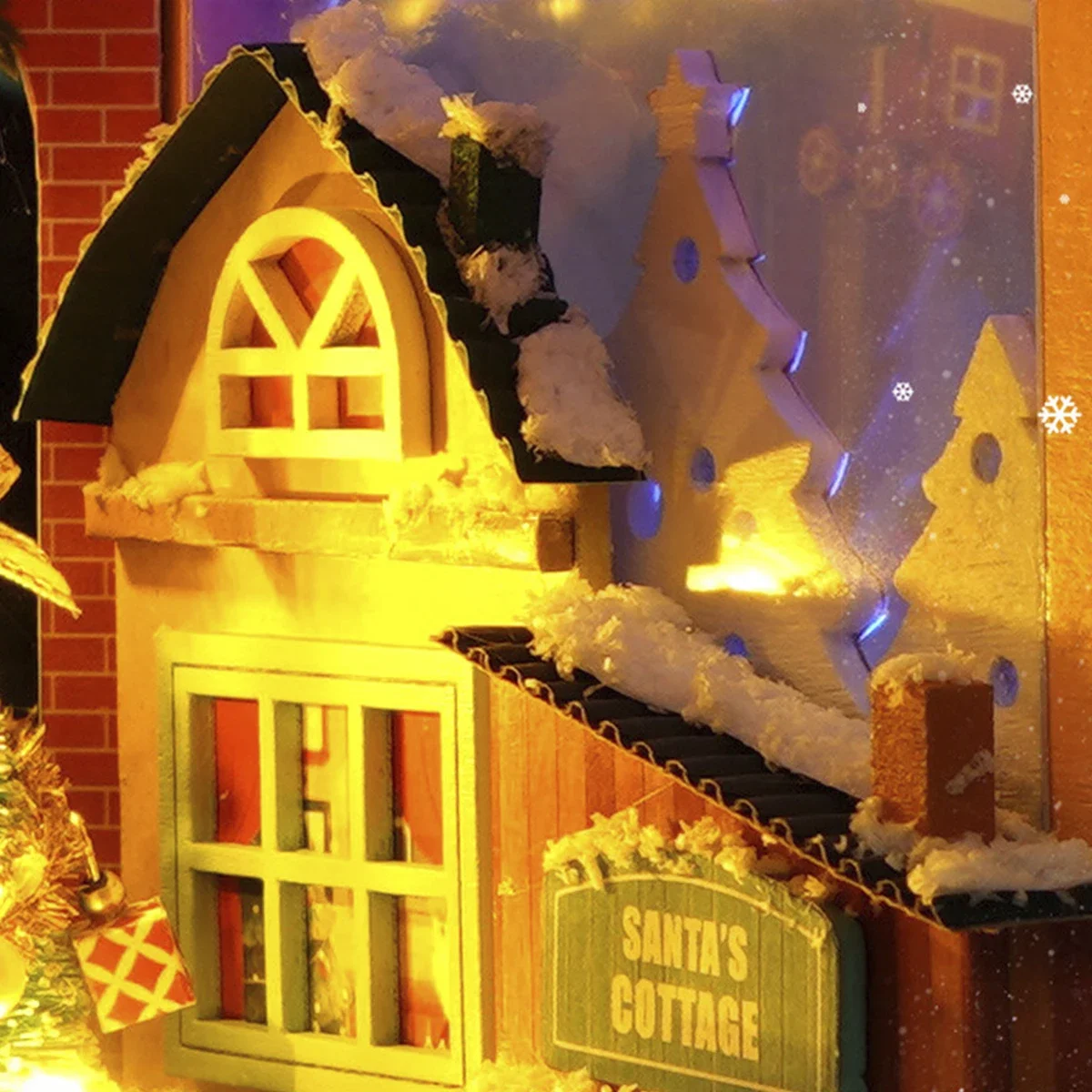 DIY Book Nook 3D Dřevěné Puzzle Miniaturní Panenka Dům Kit S Teplou Světla Kreativní DIY Regál Booknook Hračka Vánoční Dárek Domů Decor2