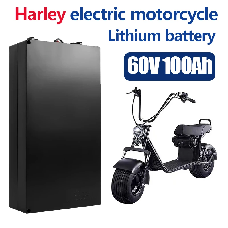 Harley Auto na Elektrický pohon Lithium Baterie Vodotěsné 18650 Baterie 60V 100Ah pro Dvě Kola Skládací Citycoco Elektrický Skútr Kola0