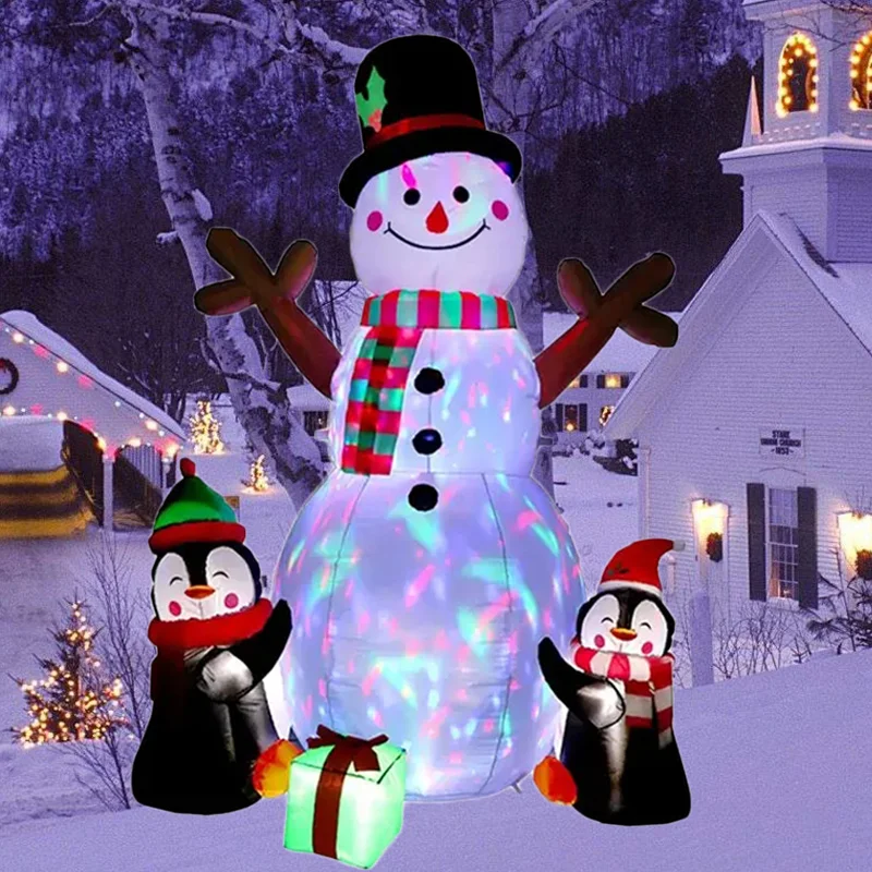 LED Světla Vánoční Nafukovací Nádvoří Rekvizity Krytý Venkovní Nafukovací Model 1,8 M Větev Sněhulák Dítě, Dárek, Party Dekorace0