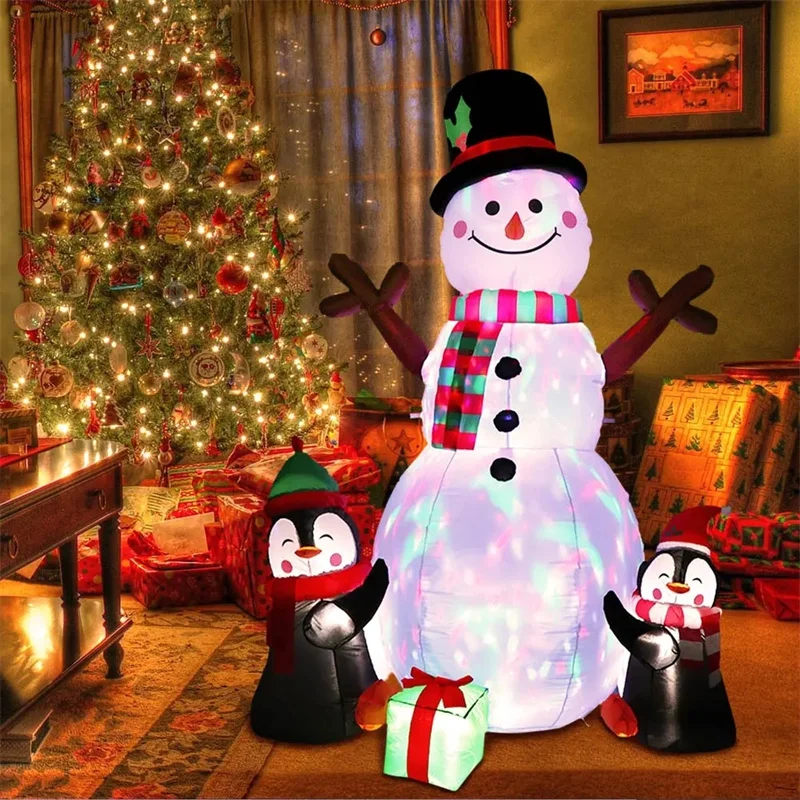 LED Světla Vánoční Nafukovací Nádvoří Rekvizity Krytý Venkovní Nafukovací Model 1,8 M Větev Sněhulák Dítě, Dárek, Party Dekorace5