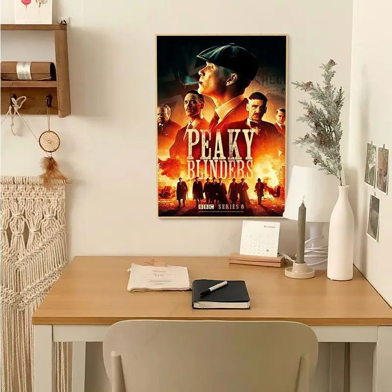 Peaky Blindeři Cillian Murphy Tv Show samolepící Umění Plakátu HD Kvalitě Plakát Nástěnná Malba Studie Estetické Umění Nástěnné Malby3