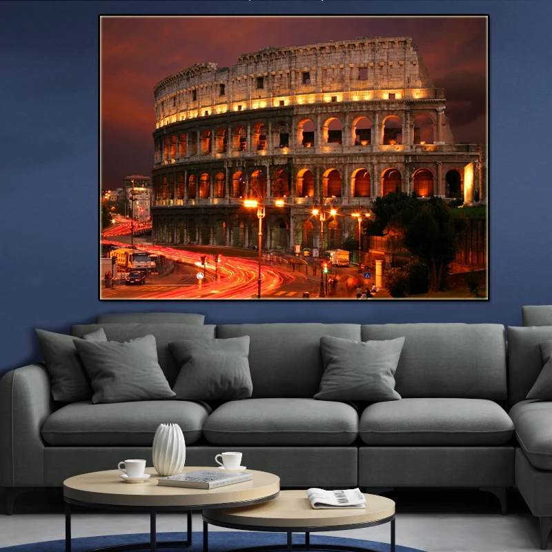 Plátno nástěnné obrázky Řím Koloseum UMĚNÍ Hoom Dekor Cuadros Slavná Budova Plakáty, obraz na zeď, obrazy Umění Obrázek0