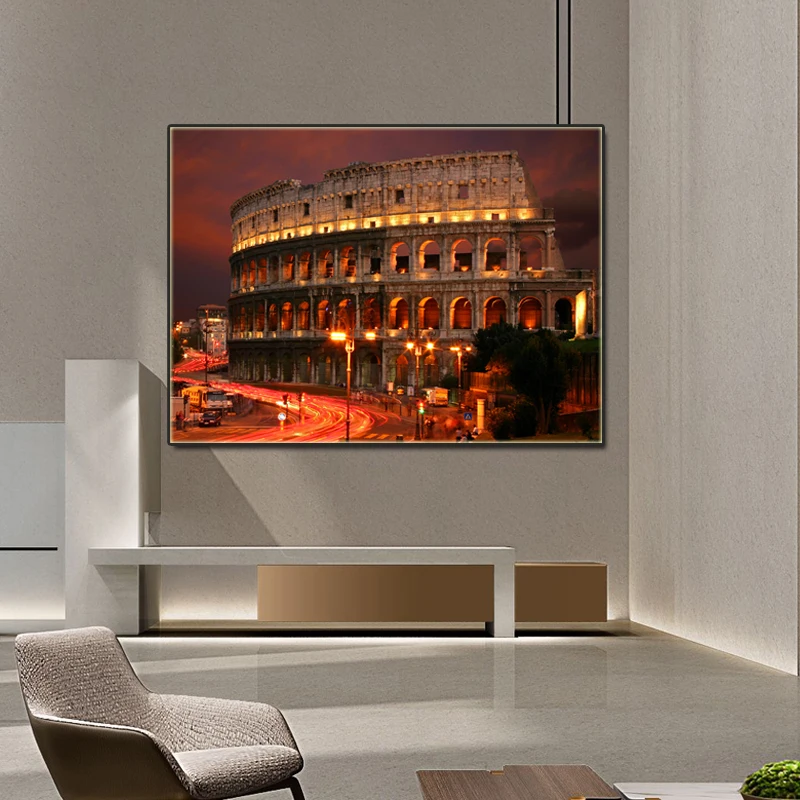 Plátno nástěnné obrázky Řím Koloseum UMĚNÍ Hoom Dekor Cuadros Slavná Budova Plakáty, obraz na zeď, obrazy Umění Obrázek1