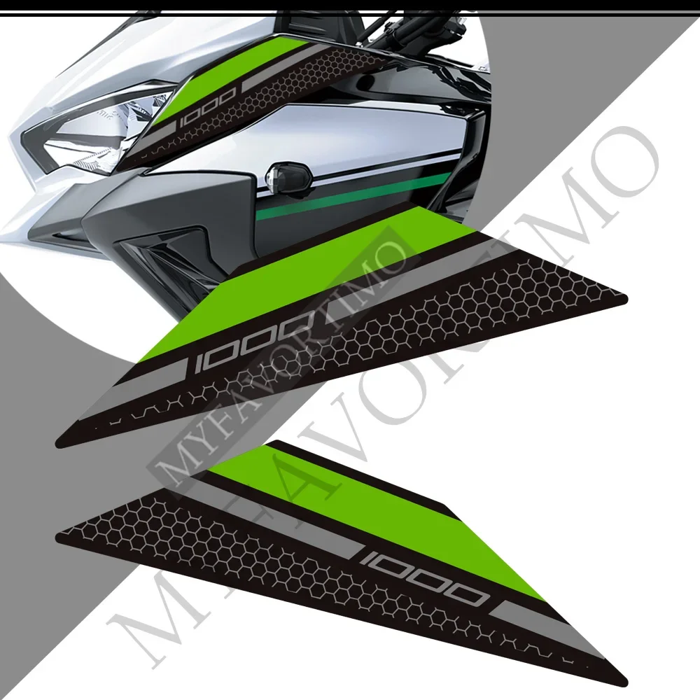 Pro Kawasaki VERSYS 1000 SE LT Motocykl Nálepky Nálepky Plyn Topný Olej Kit Chránič Kolene Tank Pad čelní Sklo-přední Sklo Obrazovky3