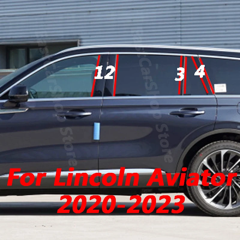 Pro Lincoln Aviator 2020 2021 2022 Auto Střední Střední Sloupec, Okno PC B C Sloupku Pás Nálepka, Kryt Příslušenství0