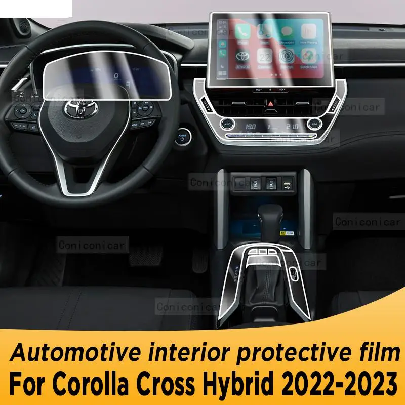Pro TOYOTA Corolla Kříž 2022 Auto Dashboard Air Control Board Gear Panel Automobilový Interiér Ochranný Film Chrání Nálepka0