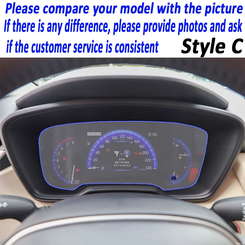 Pro TOYOTA Corolla Kříž 2022 Auto Dashboard Air Control Board Gear Panel Automobilový Interiér Ochranný Film Chrání Nálepka4
