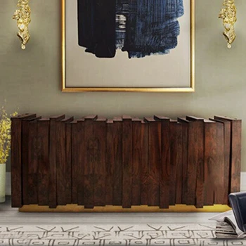 Post-Moderní Jednoduchý TV stolek Neoklasicistní Příborník Víno Vchod Kabinet Kabinet Kabinet Kuriozit Americké Masivního Dřeva Příborník