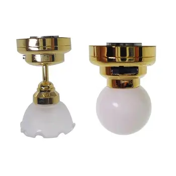 Domeček pro panenky Mini-Lustr Zmenšen LED Stropní Světlo 1/6 1/12 Dollhouse Příslušenstv Dropship