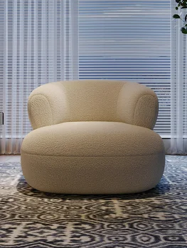 Italské Luxusní Pohovka, Volný Čas Židle, Jednoduchý Moderní Značkové Jeden Jehněčí Rouno Židle