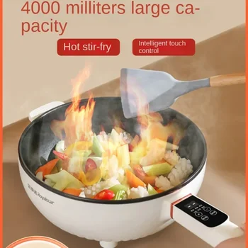 Elektrický wok all-in-one multifunkční domácnost společném vaření v páře a pečení elektrická horký hrnec elektrický wok olla electrica