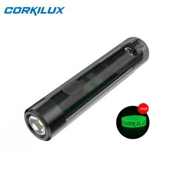 CORKILUX EDC Keychain Světla LED Mini Svítilny Přenosné USB Dobíjecí Venkovní Rybaření Píšťalka Klíč Pochodeň Camping světlo Blesku