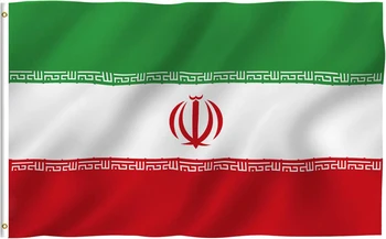 Írán Vlajka 3 x 5 Metrů Silné Polyesterové, Odolné proti Slábnutí, Mosazné Průchodky, Plátno Záhlaví Islámské Republiky Írán Národní Vlajky s 3 X