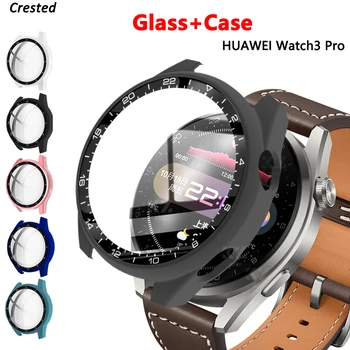 Tvrzené Sklo+Pouzdro pro Huawei Watch 3 Pro 48mm Nárazník Shell Matné PC Vše Kolem Chránič kryt Huawei Watch 3 Screen Protector