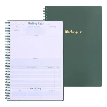 Poznámky ze schůzky 60 Stran Tlusté B5 Velikosti Spirála Notebook Setkání S Akční Položky 100gsm Papír zápisy Notebook Pro Práci