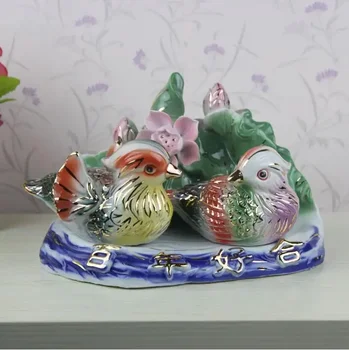 Svatební Dary Feng Shui Keramické Mandarin Kachna Doplňky, Bytové Dekorace Čínský Ptačí Řemesla Pár Milenec Ozdoby