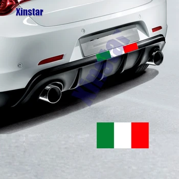 Auto italské Vlajky Zadní Nárazník Samolepky, Obtisky Pro Alfa Romeo Giulia, Giulietta Quadrifoglio 159 Brera TI Auto Příslušenství
