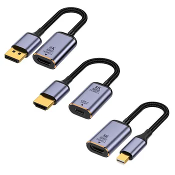 USB 3.1 USB-C Kabel Samec Samice USB Typ C K HDM-kompatibilní Adaptérový kabel pro přenos 8K videa
