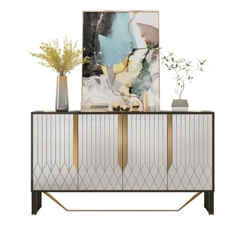Světlo luxusní jídelní skříň, masivní dřevo, moderní a minimalistický Americký styl foyer skříně, obývací pokoj skladovací skříň