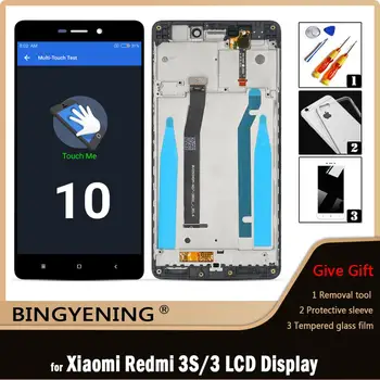 Původní Pro Xiaomi Redmi 3S LCD Displej Dotykový Digitizér Shromáždění Pro 5.0 palcový Redmi 3/3 Pro/3 Prime Telefon S Rámem