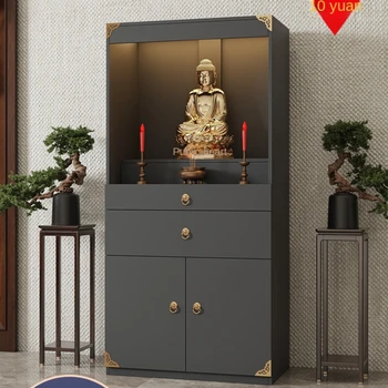 XK Buddha Svatyně Nový Čínský Styl Šatníku Moderní Lehký Luxusní Bůh Bohatství Avalokitesvara Kabinet Jednoduché Domácí