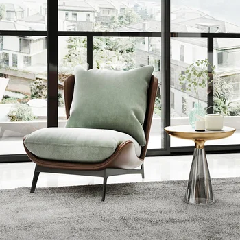 Jediný Člověk, Pohovka, Křeslo, Balkon Tkaniny Světlé Luxusní Minimalistický Design Nordic Dolů Tvarované Pohodlné Volný Čas Židle Nábytek