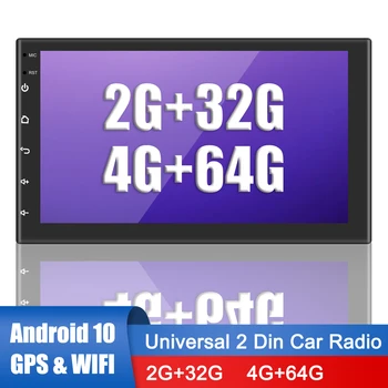 FM Recevier Hands-free Multimedia Player Carplay Auto Rádio Dotyková Obrazovka GPS 7/9/10 Palcový Bluetooth, WIFI, 2 Din Android 10.0