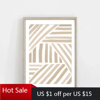 Béžové Neutrální Tisk Malířské Plátno Minimalistické Geometrické Abstraktní Tisky Wall Art Dekor Obrázky Pro Plakáty Estetické Pokoj Deco