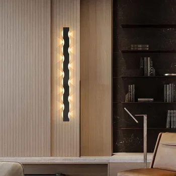 Moderní dlouhý LED Nástěnná Svítidla Jednoduchý Akryl Vnitřní Nástěnné svítidlo Ložnice Noční Obývací Pokoj Pozadí Dekorace Nástěnné Svítidlo