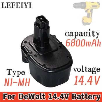 6.8 Ah vyměnitelné alternativní NIMH baterie, vhodné pro DeWalt 14,4 V bezdrátové elektrické nářadí, DC9091, DC9094, DW9091, DE9091,