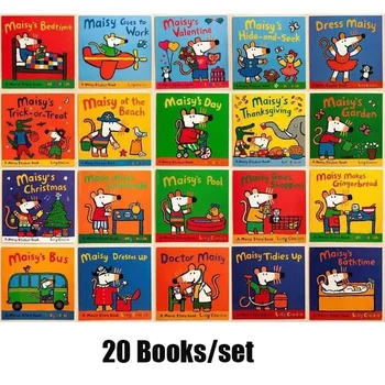 20 Knih/Set Maisy Mouse English Obrázek Děti, Pohádky, Dětské Hry, IQ, EQ Školení, Vzdělávání v Raném Kniha Dar