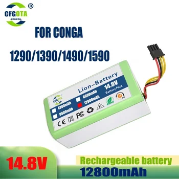 100% Originál 14,4 V 12800mah Li-Ion Batterij Voor Cecotec Conga 1290 1390 1490 1590 Stofzuiger Genio Deluxe 370 Gutrend Echo 520