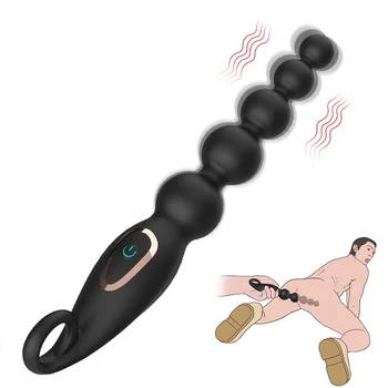 10 Rychlost Anální Vibrátor, Anální Kuličky Masáž Prostaty Dual Motor Butt Plug Stimulátor USB nabíjecí Vibrátory Sex Hračky Pro Muže, Ženy