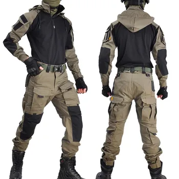 Venkovní Vyhovuje Airsoft, Paintball, Vojenské Oblečení Bojové Uniformě S Polštářky Kempování Tričko MenTactical Army Oblečení Kalhoty