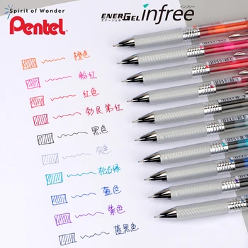 1ps Japonsko Gelové Pero Pentel BLN75 Quick-sušení velkokapacitní Inkoust Jehlový Hrot 0,5 mm Barva Náplň Psaní, Kancelářské potřeby Velkoobchod