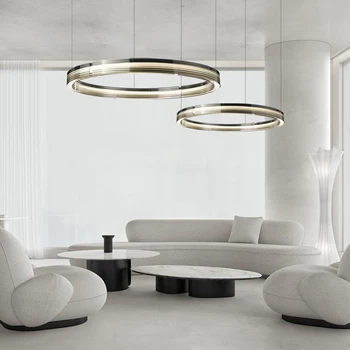 Moderní Kruh LED Lustr Designový Přívěsek světla Jídelna Ložnice Obývací pokoj Dekorativní Lampy