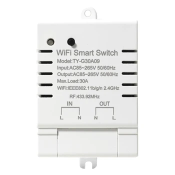 Tuya Smart Wi-fi, Přepínání AC 85-265V 30A Spínač Power Monitor Kwh Pro Alexa Google Domov