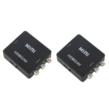 2X Mini 1080P HDMI, Kompozitní RCA Audio Video AV CVBS Převodník Adaptér pro HDTV