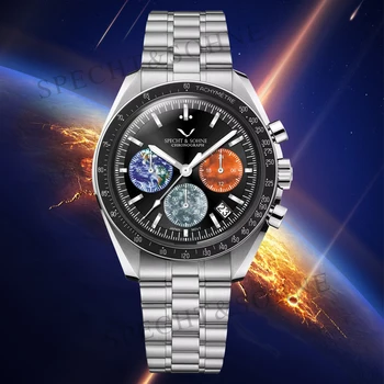 Nejprodávanější Produkty Náramkové hodinky Pro Muže Obchodní Muž Quartz Sportovní Hodinky 42MM Japonsko VK63 z Nerezové Oceli Safírové Relogio