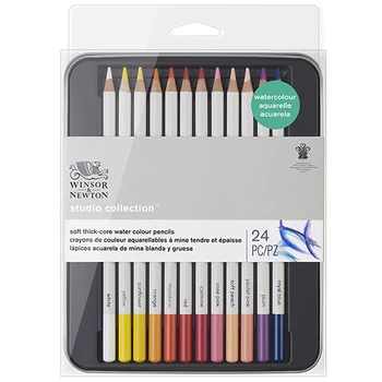 Winsor&Newton Studio Kolekce Soft tlustý Akvarel Tužky 24ks/box