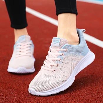 Sportovní boty ženy podzim nové mesh povrch prodyšný neformální běžecké boty lehké student tlumení nárazů běžecké boty
