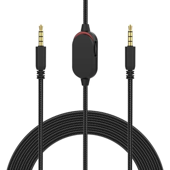 Náhradní Aux Kabel s Inline Mute Objemy Ovládání pro AW720H AW920H AW310H AW510H 988 Gaming Headset Nylon Opletené