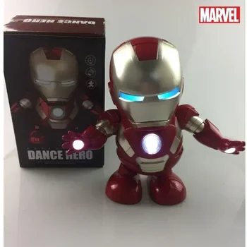 19cm Marvel Iron Man Tanec, Akční Anime Postavy Zpívat Zvuk Led Spiderman, Avengers, Ironman Super Heros Robot, Dítě, Děti Hračky Dárek