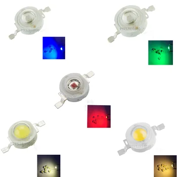 10pcs / lot Epistar High Power 1W / 3W led čipy korálky žárovka dioda lampa Teplá bílá / bílá / červená / modrá / zelená LED Reflektor
